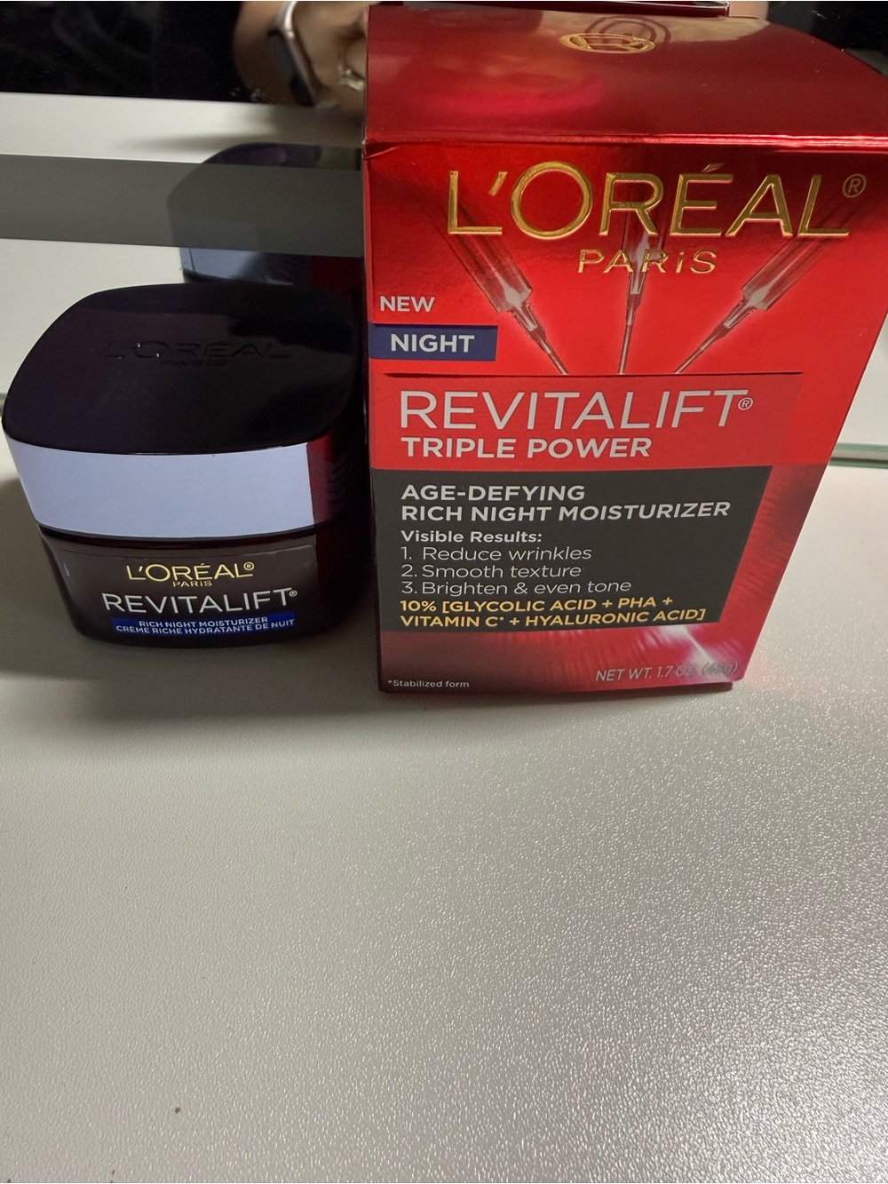 L'Oreal Revitalift Triple Power Night Moisturizer - Red and Black Packaging